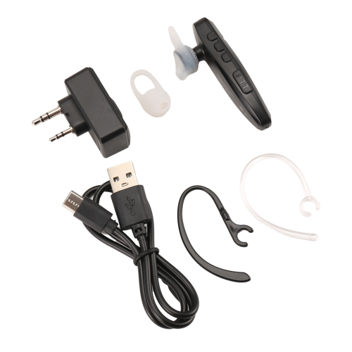 Bluetooth PTT Headset Earpiece Hands-Free K Plug for KENWOOD Adapter 2