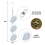 24PCS/Set Bird Repellent Discs Reflective Hanging Device to Keep 6