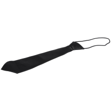 Corbata elástica fina de poliéster negro sólido para niño