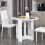 Homcom HOMCOM Folding Dining Table Foldable Drop Leaf Dinner Table for Kitchen White 1