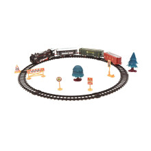 (As show, One size) Electric Train Track Playset and Cargo Carriages for 3 4 5 6 Years Old Gifts