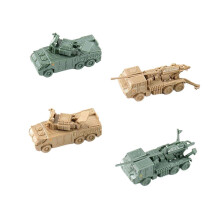 (As show, One size) 4 Pieces 1:144 Scale Reconnaissance Vehicles Miniature Tanks for Adults Boys