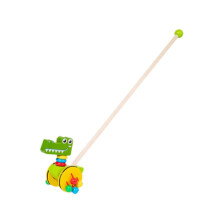 (Duck, One size) Push Along Walking Develops Motor Skills Wooden Push Toy for Kids Girls Boys Duck