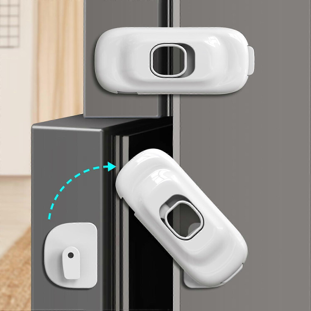 Kikidex (As Show, One Size) Cabinet Fridge Locks Baby Proofing, 6 Pack Child Proof Cabinet Refrigerator Locks, Baby Child Safety Frigerator Locks For Cabinets