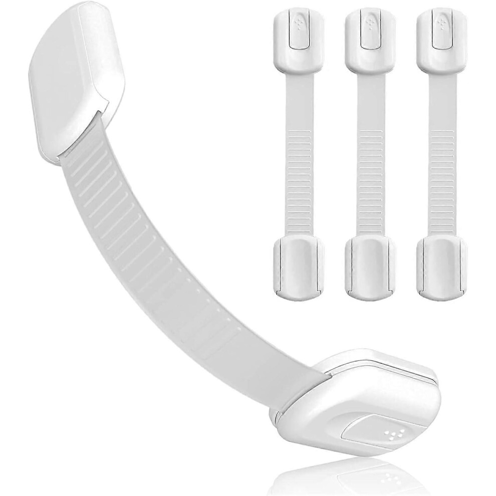 (As Show, One Size) Child Proof Cabinet Locks (4 Packs), Baby Toddlers Locks For Drawers, Refrigerator Safety Latches For Kids Pets, Durable Safe Abs Kikidex