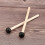 (Flat head, One size) 2 Pieces Percussion Drumsticks Steel Drum Mallets for Performance Meditation round head 4