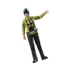 (Stop gesture, One size) 1/64 Scale Female Police Figures Layout Realistic Collection Resin Figurines Go gesture