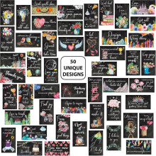(72 Unique Colored, One size) Assorted Inspirational Cards - Motivational Kindness Mini Note Cards (72 Unique colored)