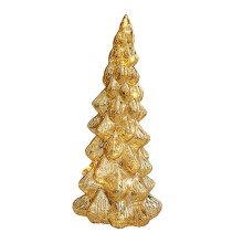 (Gold five layers, One size) Tabletop Christmas Tree with Light Tabletop Xmas Tree for Office Party Shelf Medium tree