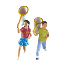 (4 pieces, One size) 1/64 Miniature People Figures for Micro Landscapes Photography Props Diorama 4 pieces