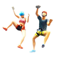 (2 pieces, One size) 1/64 Rock Climbing Figures Resin Train Railway Micro Landscape Children Toys 3 pieces