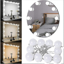 (As show, One size) 70 X 55 Cmhollywood Vanity Mirror 3 Color Light 14 Dimmable Led Bulbs, Large Makeup Cosmetic Mirror Usb Charging Port For Tabletop Dressing Table[pb]