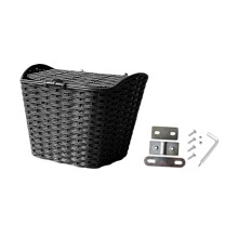 (Black, One size) Bike Front Basket with Lid Cycling Carrying Case for Most Bikes Umbrella Bag Black