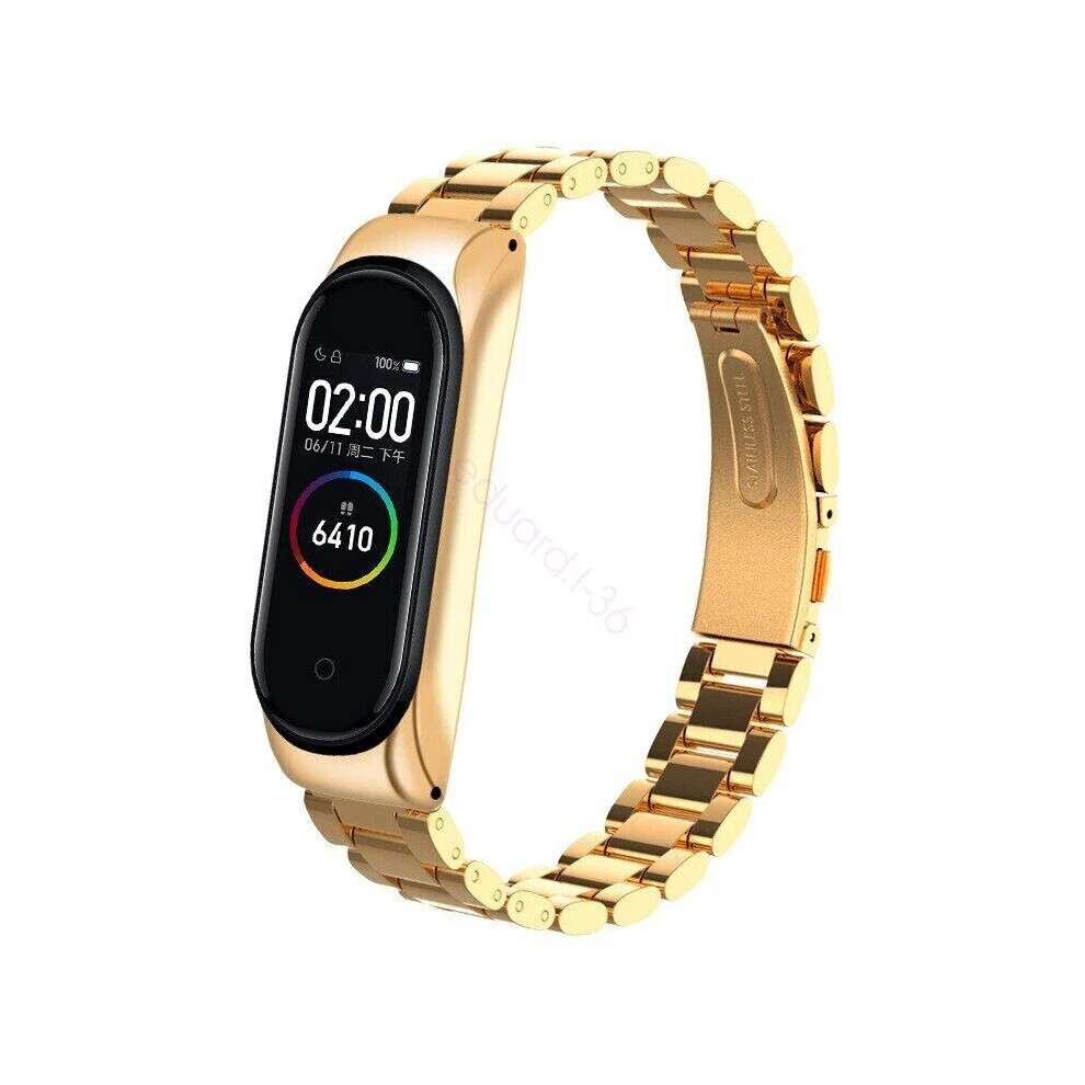 (, For Xiaomi Mi Band 8) Stainless Strap For Xiaomi Mi Band 8 Bracelet Smart Watchband Band8 Miband 8 Hot Gold 6963793837243