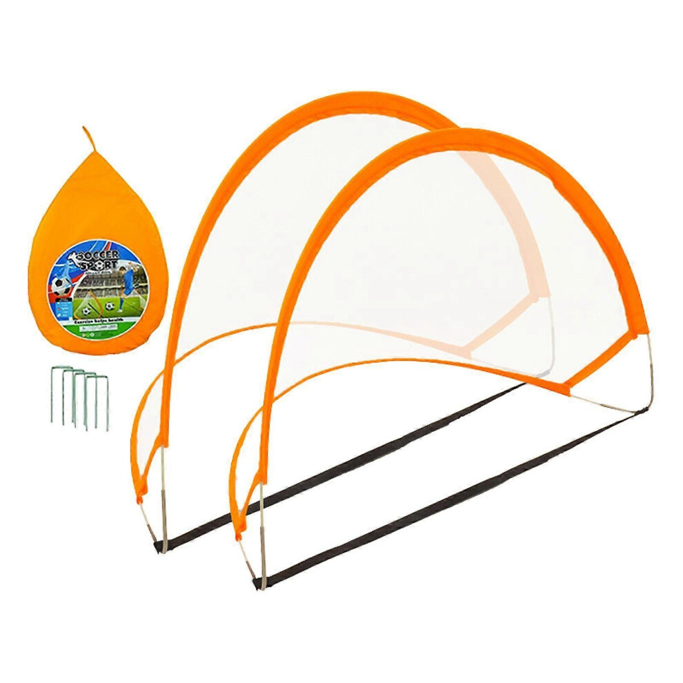 (125 x 80 x80 cm, One size) 2x Kids Soccer Goals Lightweight Football Goal Frame for Lawn Backyard Beach 125 x 80 x80 cm