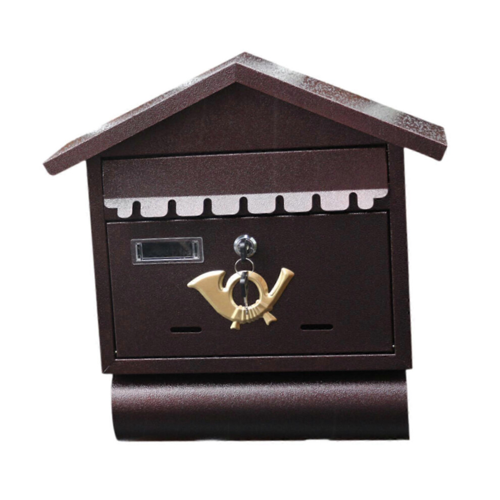 (As Show, One Size) Wall Mounted Mailbox Suggestion Box Office Residential Gate Newspaper Holder 4633730182799