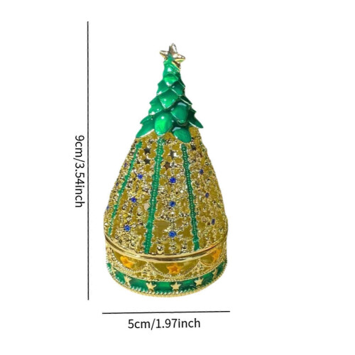 (green, One size) Christmas Tree Decorative Case Box Organizer Treasured Trinkets Keepsake Box red 1
