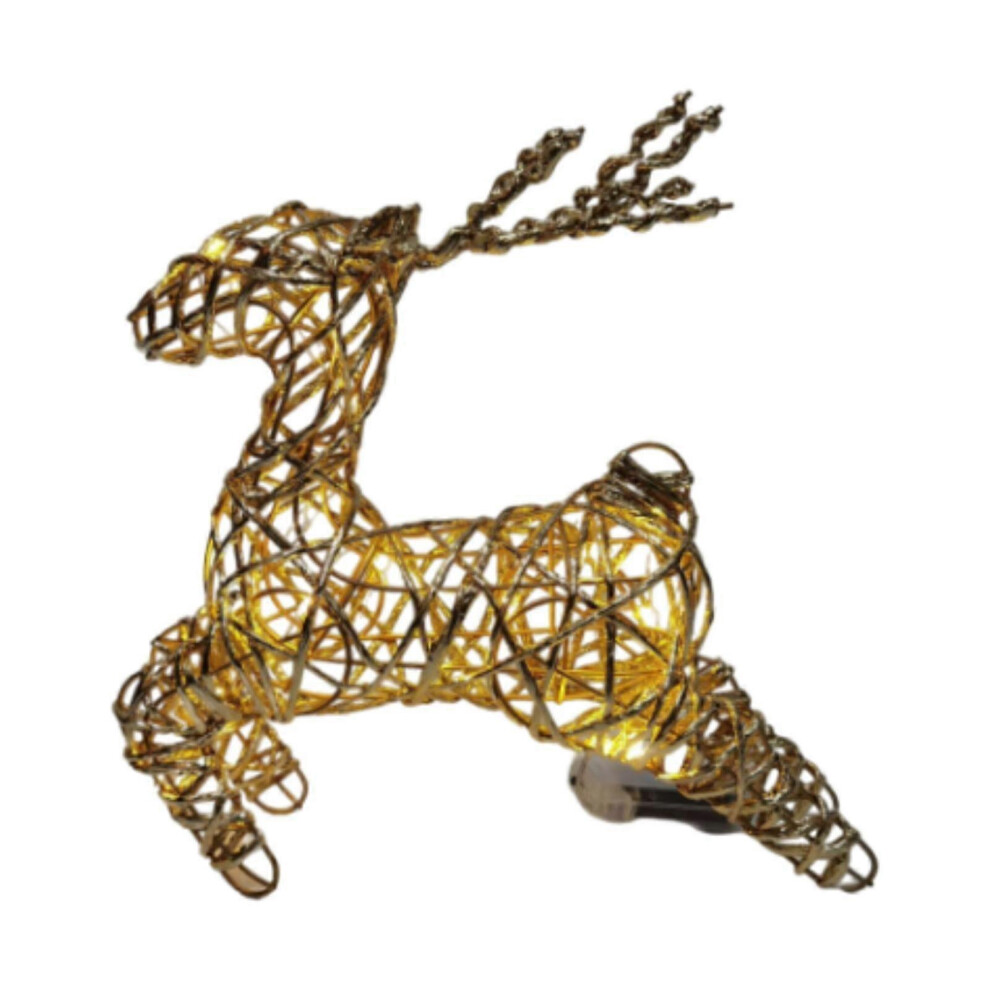 (Gold Standing, One size) Christmas Luminous Elk Statue Iron Artwork for Bedroom Themed Party Holidays Gold Standing-image-OPC-PHRJ67Z-NEW