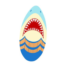 (Spray Shark, One size) Skimboard Standing Skimboarding Surf Board for Children Boys Girls Teenagers Shark Face