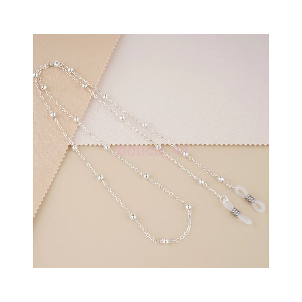 (Silver) Eye Glasses Spectacles Sunglasses Eyewear Chain Lanyard Necklace Holder Cord