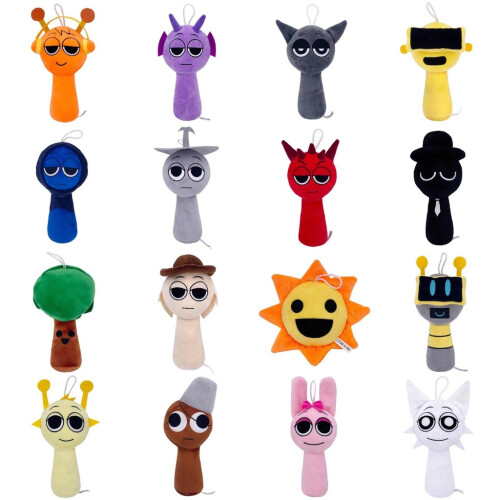 (Purple)Incredibox Sprunki Παιχνίδι Λούτρινο Διακοσμητικό Περιφερειακό Γεμιστό Κούκλα 2