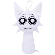 (White)Incredibox Sprunki Παιχνίδι Λούτρινο Διακοσμητικό Περιφερειακό Γεμιστό Κούκλα