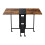 Living And Home Folding Dining Table with Wheels and Storage Shelves, Brown 4