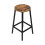 Living And Home Set of 2 Round Bar Stools with Footrest, Brown 3