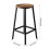 Living And Home Set of 2 Round Bar Stools with Footrest, Brown 6