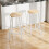 Living And Home Set of 2 Round Bar Stools with Footrest, Natural 1