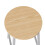 Living And Home Set of 2 Round Bar Stools with Footrest, Natural 4