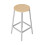 Living And Home Set of 2 Round Bar Stools with Footrest, Natural 3