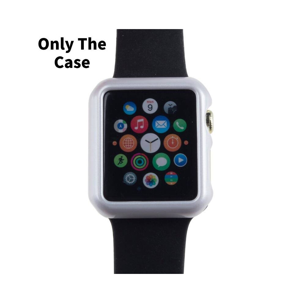 (White,42mm)Apple Watch Series Étui de Protection Métal Cadre Antichute Smartwatch Homme