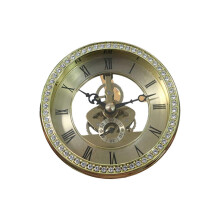 (Silver, One size) Clock Insert Round DIY with Roman Numeral for Tabletop Clock Home Wall Clock Gold