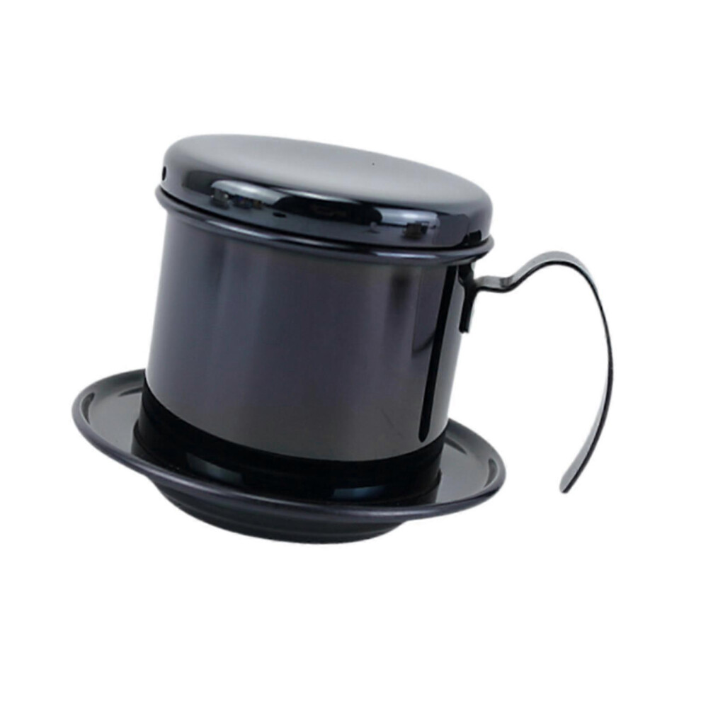 (Black, One Size) Vietnam Coffee Dripper Coffee Drip Brewer For Cafe Office Bar Black 4633730171953
