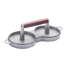 (As show, One size) Double Burger Press Kitchen Tool Easy to Clean for BBQ Grill
