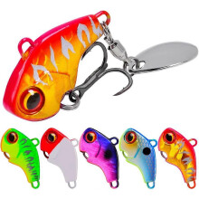 (As show, One size) Fishing Spoons Metal Sinking Lures Hard Tail Spinners with Treble Hooks for Freshwater Saltwater (Pack of 5)