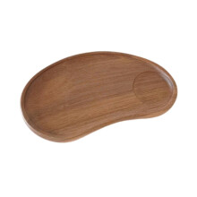 (cashew, One size) Wood Dessert Plate Tableware Wood Serving Platter for Breakfast Drinks Fruit cashew