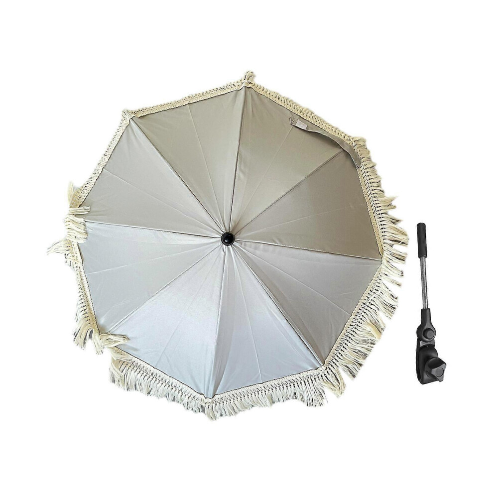 (As show, One size) Stroller Parasol Clip on with Clamp for Trolley Traveling Outdoor Activities