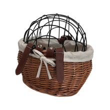 (Wood Color, One size) Bike Basket Removable Bicycle Basket for Shopping Riding Mountain Road Bikes Brown