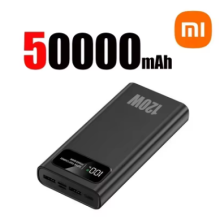 Black 50000mAhPower Bank 120W Super Fast Charging Battery High