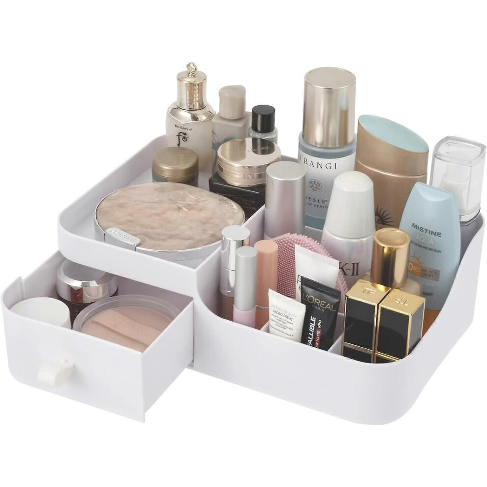 (As show, One size) Makeup Organizer for Cosmetic with Drawers,Skincare Organizer for Bathroom for Lipsticks,Jewelry,Nail Care,Eyeshadows-Small White-image-OPC-PHRJWMD-NEW