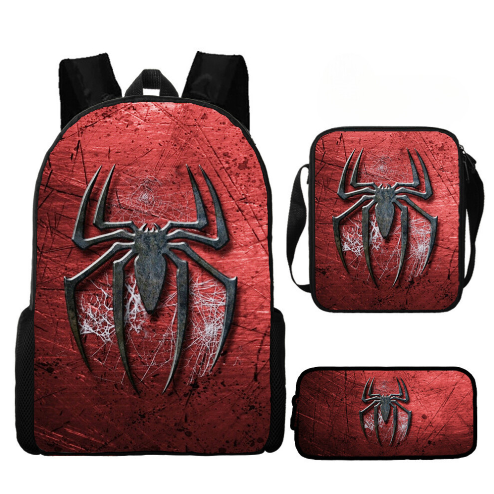 (Style F, 3pcs Set) Spider-Man Backpack 3pcs Set Cartoon School Bag for Boys Children's Backpack Superman Style Spider-Man Batman-image-OPC-PHRJX9Y-NEW