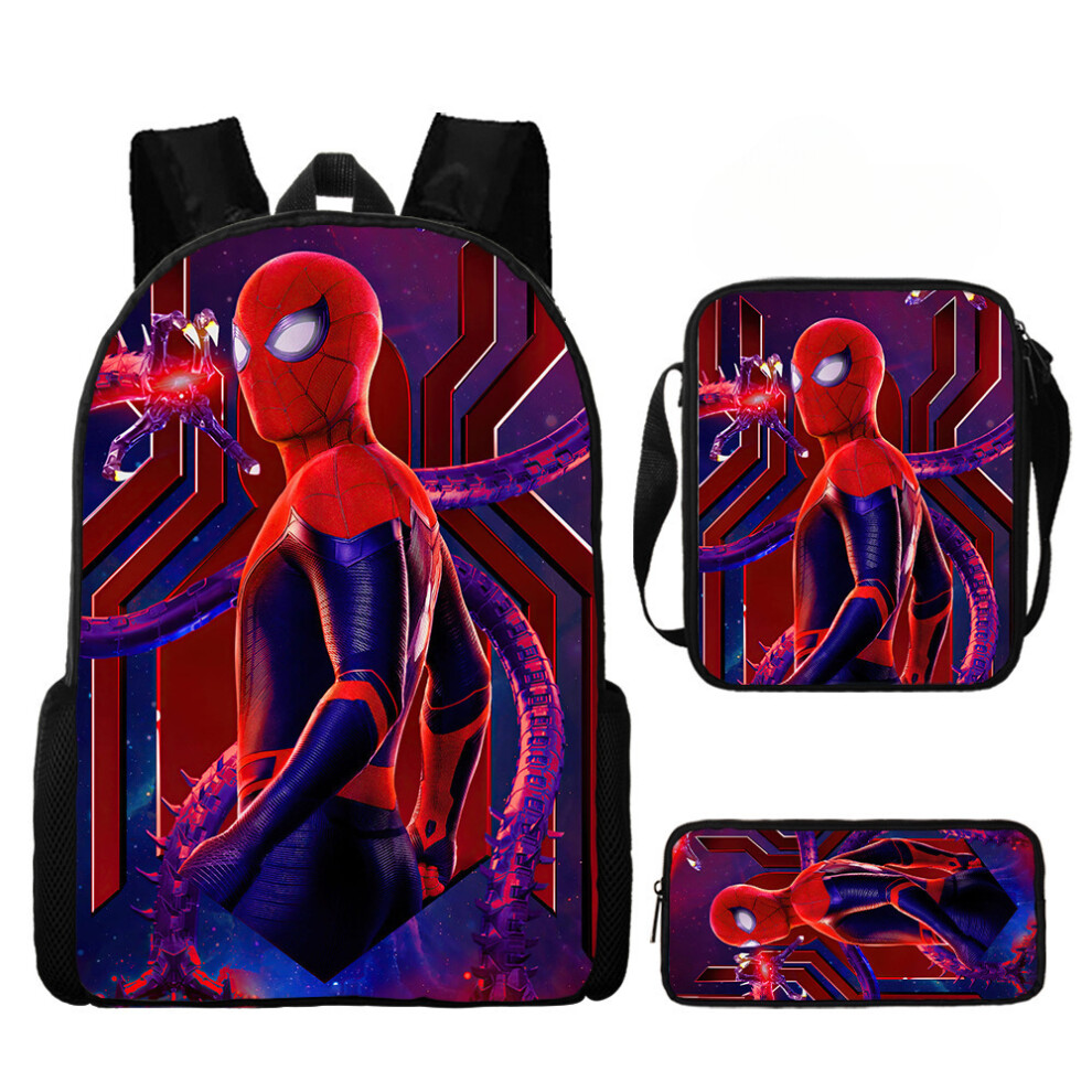 (3, Crossbody Bag) Spider-Man Backpack 3pcs Set Cartoon School Bag for Boys Children's Backpack Superman Style Spider-Man Batman-image-OPC-PHRJXDP-NEW