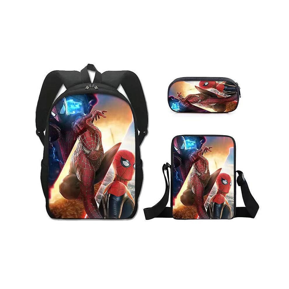 (13, Crossbody Bag) Spider-Man Backpack 3pcs Set Cartoon School Bag for Boys Children's Backpack Superman Style Spider-Man Batman-image-OPC-PHRJXFB-NEW