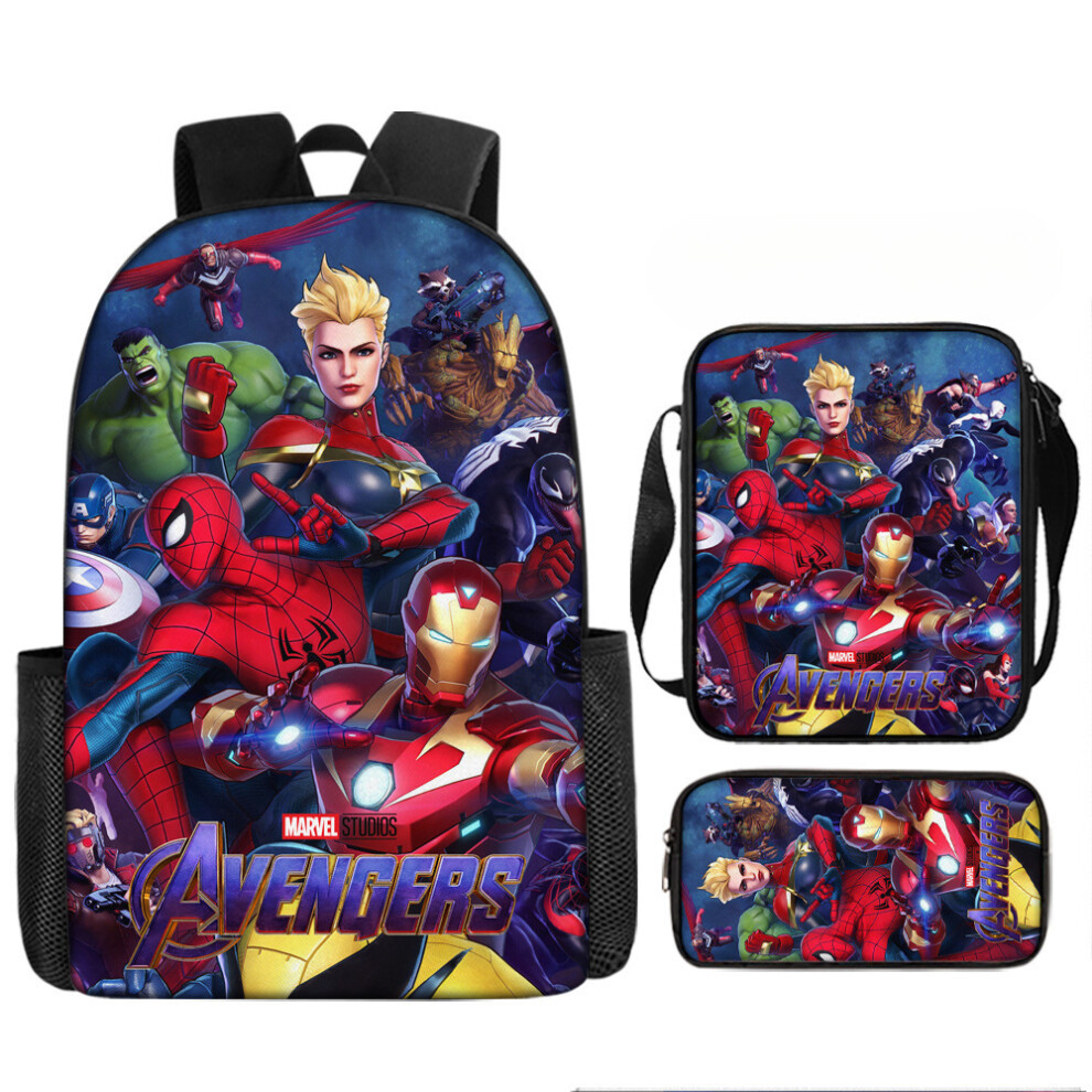 (33, Crossbody Bag) Spider-Man Backpack 3pcs Set Cartoon School Bag for Boys Children's Backpack Superman Style Spider-Man Batman-image-OPC-PHRJXHS-NEW