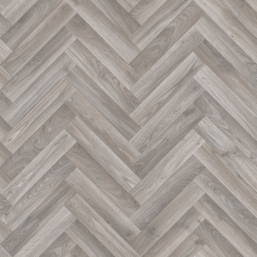 (4M(13'1") X 4M(13'1")-16Mâ², Mercury Neutral Herringbone) Herringbone Wood Effect Vinyl Flooring For Livingroom, Kitchen Vinyl Sheet 9507363668225
