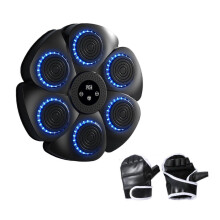 (Black, One size) Music Boxing Machine Wall Target Home Boxing Wall Target for Gym Home Karate Black