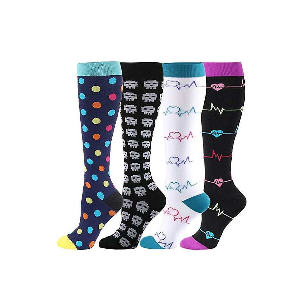 Kikidex (As Show, One Size) Medical Compression Socks For Women & Men, Support Knee High Socks For Running,Nurses,Travel