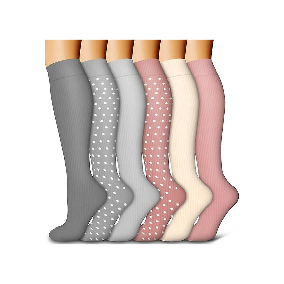 Kikidex (As Show, One Size) Compression Socks For Women Men Circulation - Graduated Support Knee High Socks For Nurses, Travel, Athletic